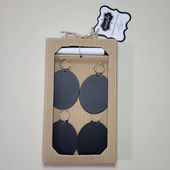 Mud Pie Chalkboard Wine Charm Set - Picture 1 of 6